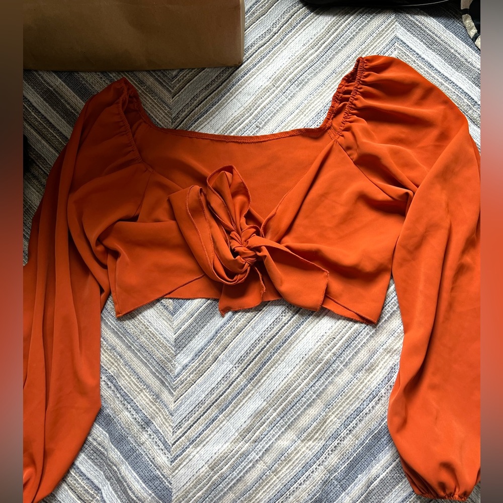 SHEIN orange crop top